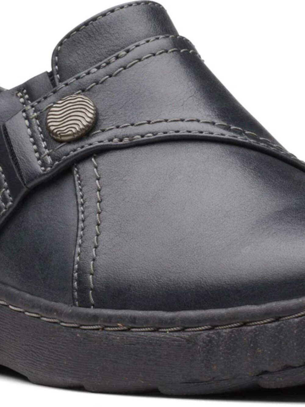 Clarks Caroline Pearl Black Leather Comfort Shoes - Women's 8.5 M